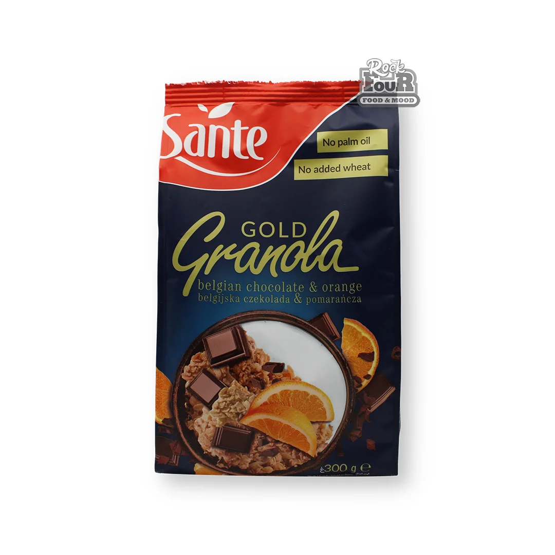 Վարսակի փաթիլներ «Sante Granola Gold» շոկոլադով և նարնջով 300գ